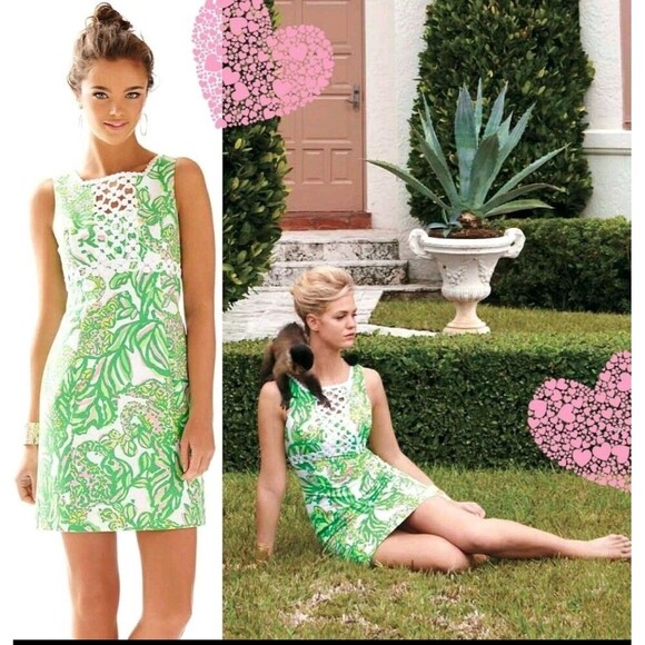 Lilly Pulitzer Dresses & Skirts - Lilly Pulitzer Rosie Shift Dress Seeing Pink Elephants Preppy Resort Beachy Sz 4